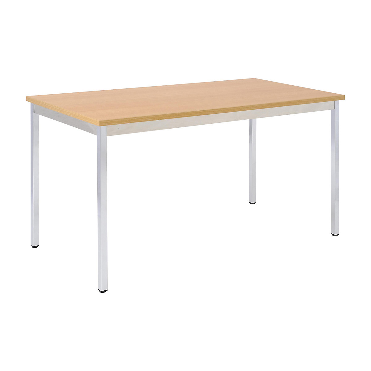 Universele tafel – eurokraft basic, rechthoekig, h x b x d = 740 x 700 x 600 mm, blad beukenhoutdecor, frame verchroomd-14