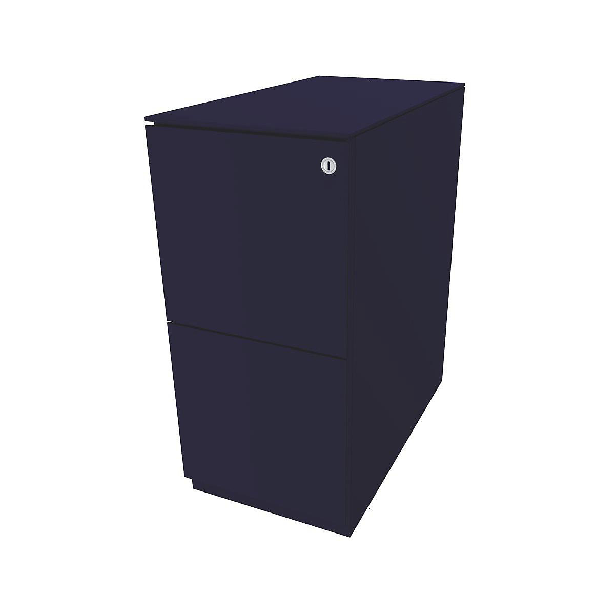 Verrijdbaar ladeblok Note™, met 2 hangmappenladen – BISLEY, h x b = 652 x 300 mm, met top, oxfordblauw-10