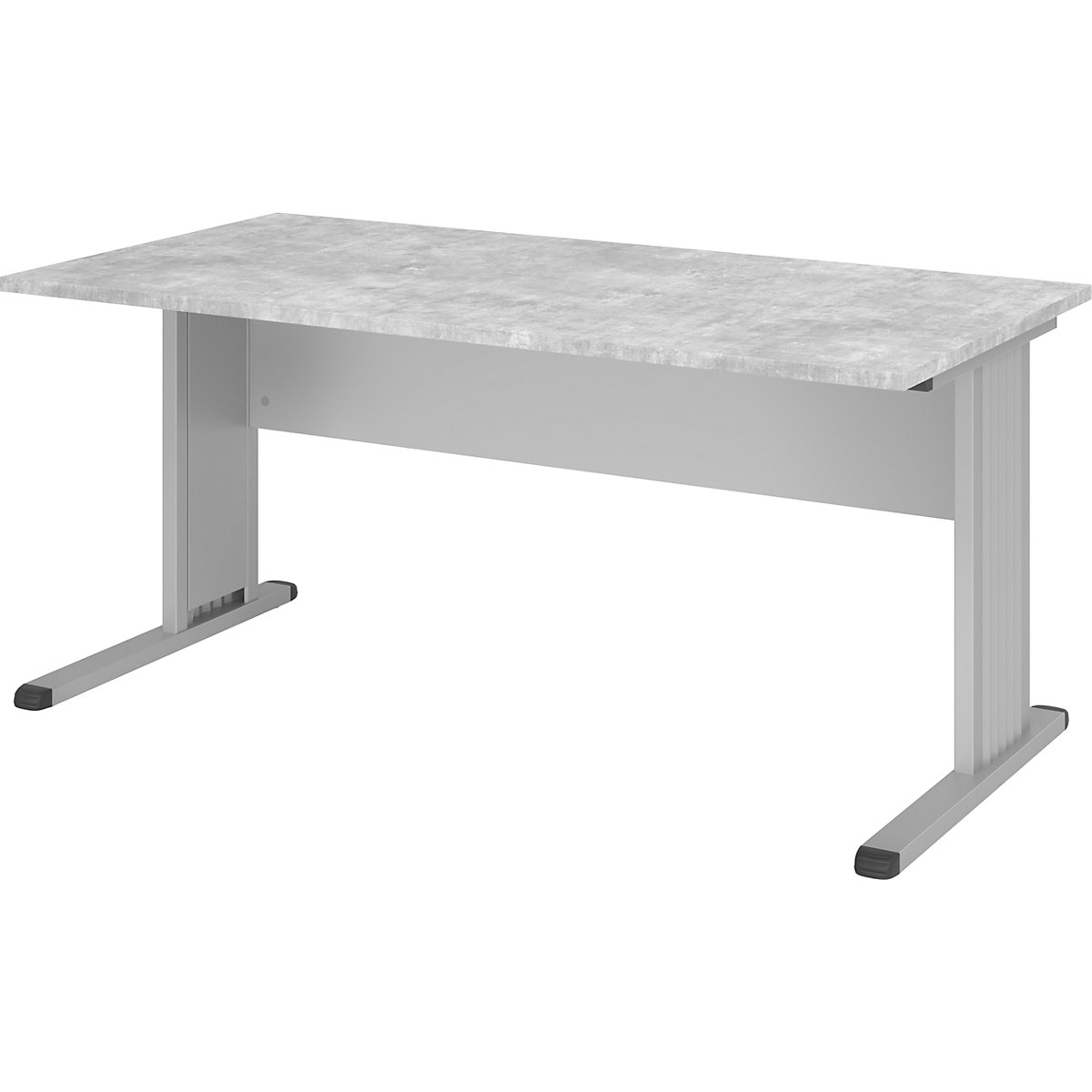 Bureautafel met C-vormig onderstel VERA-ZWO, breedte 1600 mm, betonlook-8