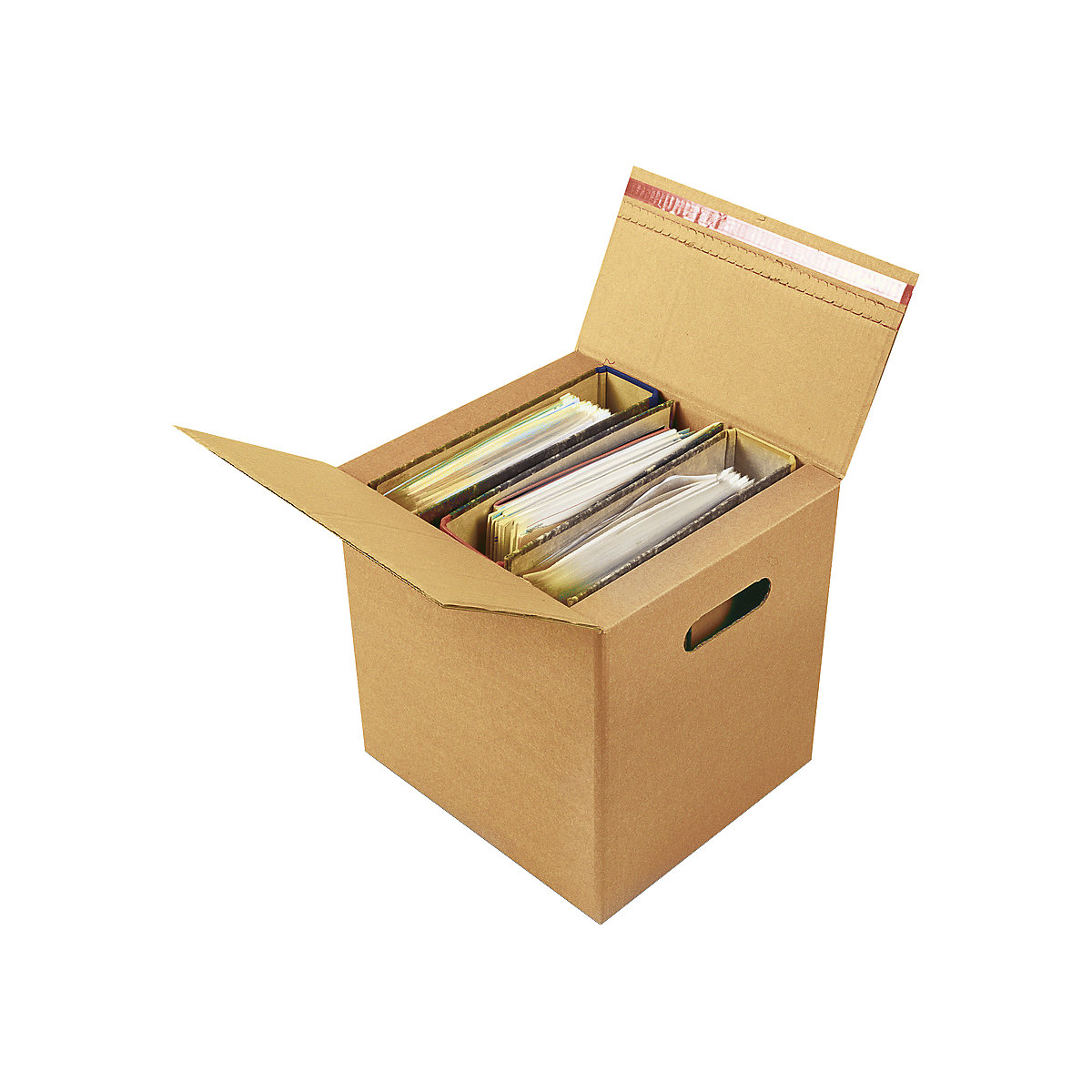 Ordnerdoos – ratioform, voor 2 – 3 ordners met zelfklevende sluiting, inwendige afmetingen 320 x 288 x 315 mm, vanaf 8 stuks-1