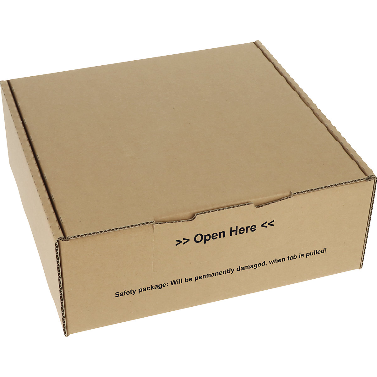 Klappbox mit Sicherheitsverschluss ratioform terra, braun, VE 20 Stk, Innen-LxBxH 250 x 250 x 100 mm-3