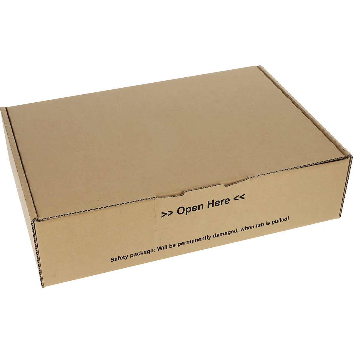 Klappbox mit Sicherheitsverschluss ratioform terra, braun, VE 20 Stk, Innen-LxBxH 380 x 260 x 100 mm-2