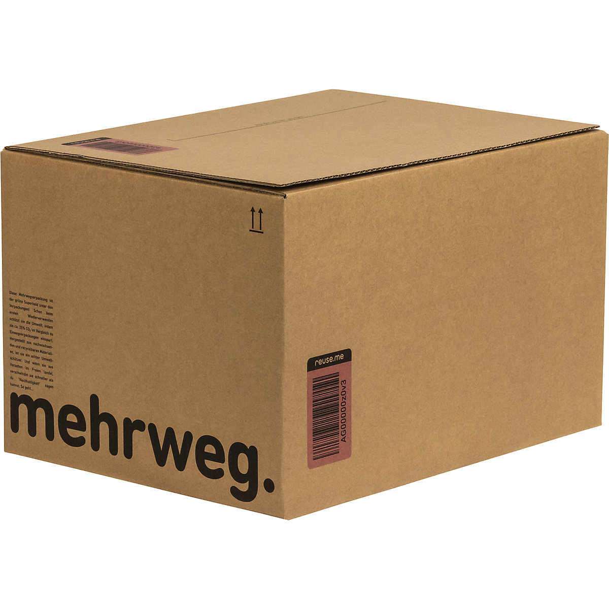 Mehrweg-Automatikkarton ratioform terra, für reuse.me-System, Innenmaße 394 x 294 x 240 mm, VE 10 Stk-1