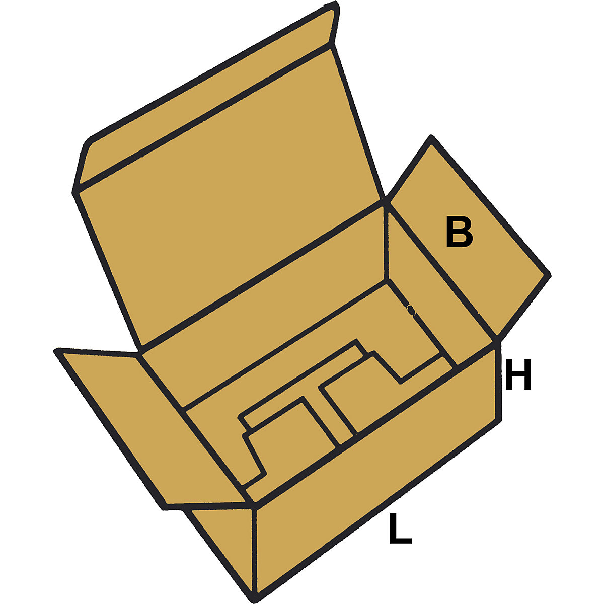 Zložljive kartonaste škatle KOMFORT, FEFCO 0215
