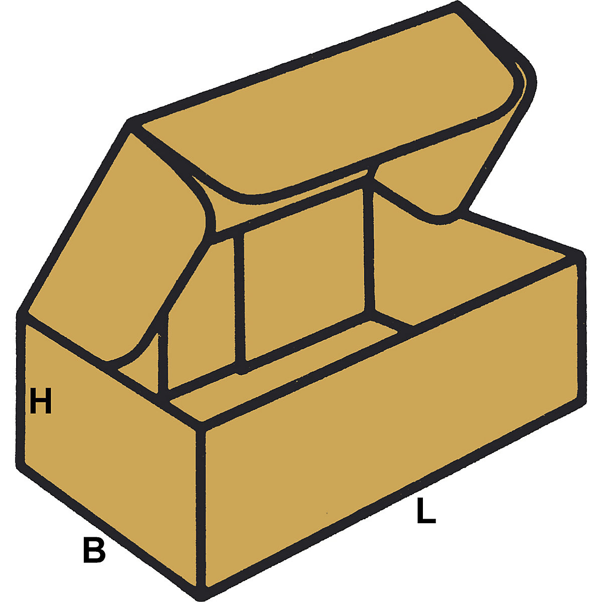Vysekávané krabice se zásuvným uzávěrem, FEFCO 0426