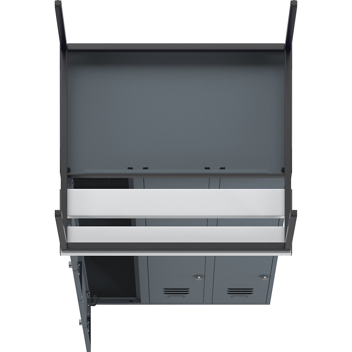 Lockerkast Berlin 2 met twee verdiepingen en zitbank – Wolf (Productafbeelding 7)-6