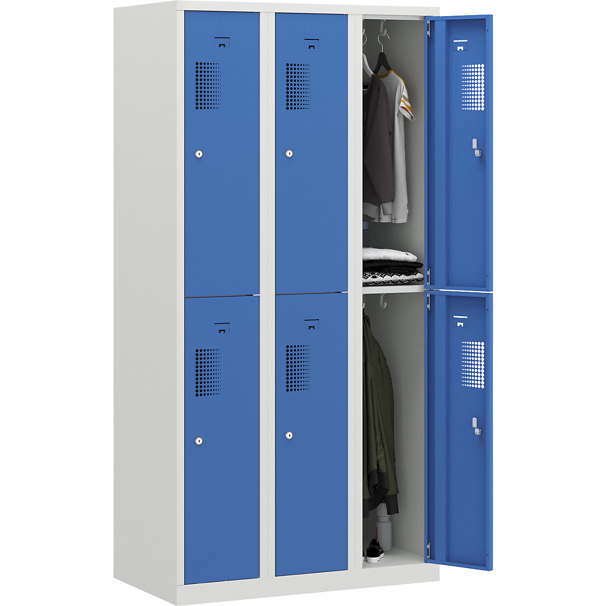 Lockerkast met twee verdiepingen Amsterdam – eurokraft basic (Productafbeelding 5)-4