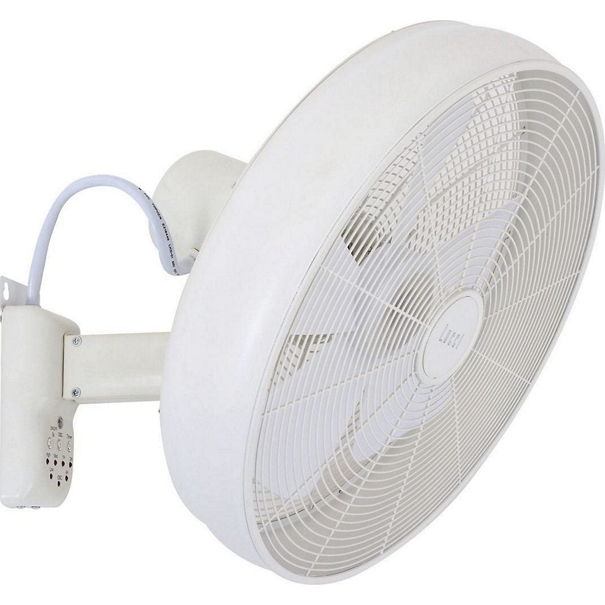Zidni ventilator s daljinskim upravljačem, VxŠxD 460 x 460 x 350 mm, u bijeloj boji-4