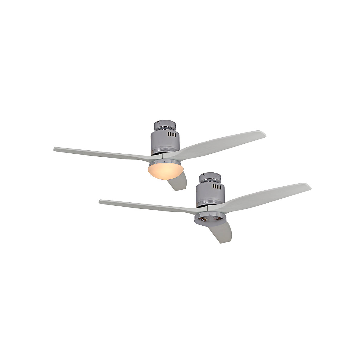 Plafondventilator AERODYNAMIX, propellerblad-Ø 1320 mm, wit gelakt / chroom glanzend