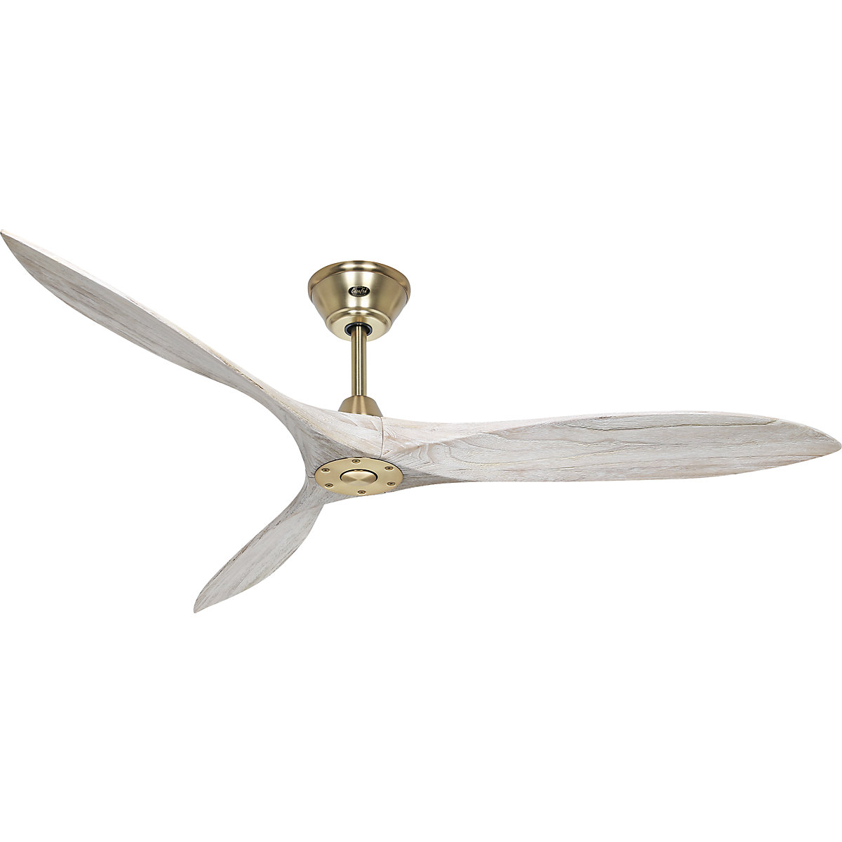 Plafondventilator ECO AIRSCREW, propellerblad-Ø 1520 mm, wit / messing