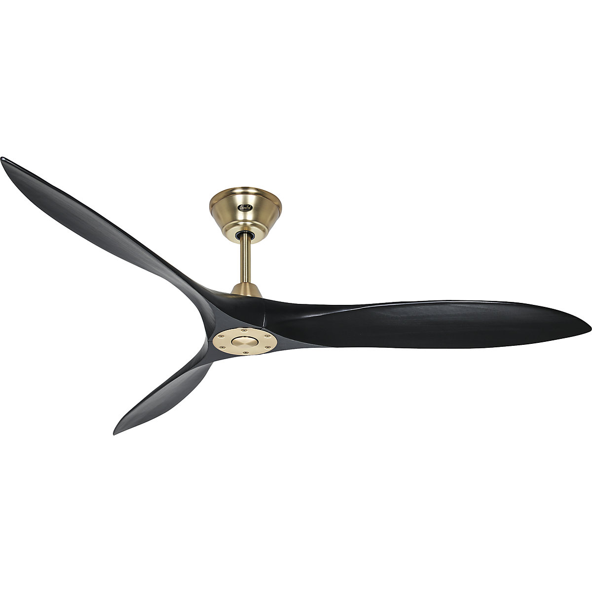 Plafondventilator ECO AIRSCREW, propellerblad-Ø 1520 mm, matzwart / messing