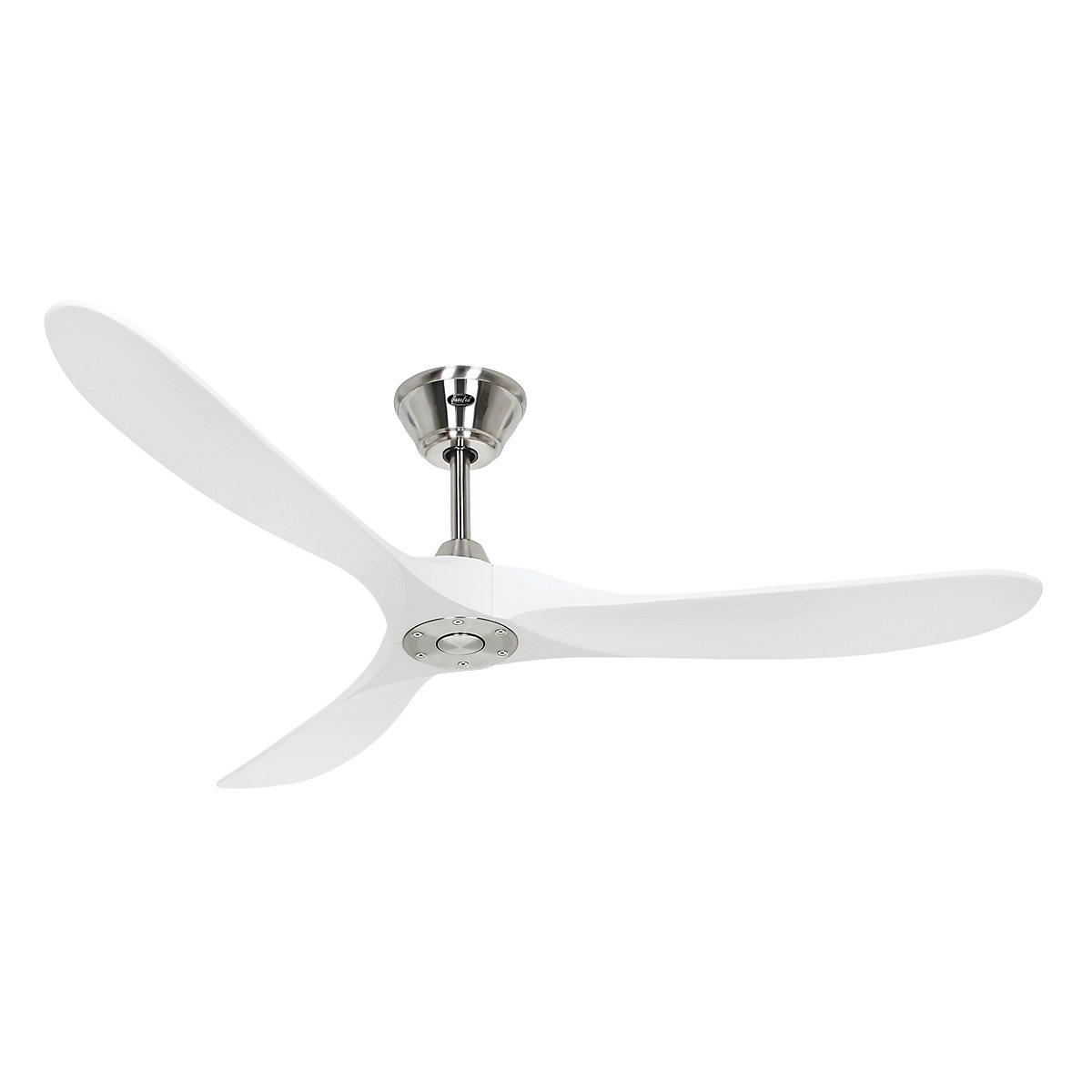 Plafondventilator ECO GENUINO, propellerblad-Ø 1520 mm, matwit / chroom