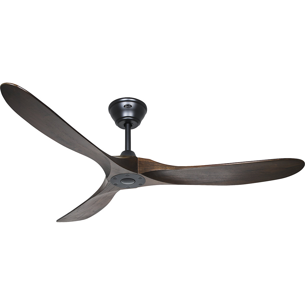 Plafondventilator ECO GENUINO, propellerblad-Ø 1520 mm, noten / matzwart