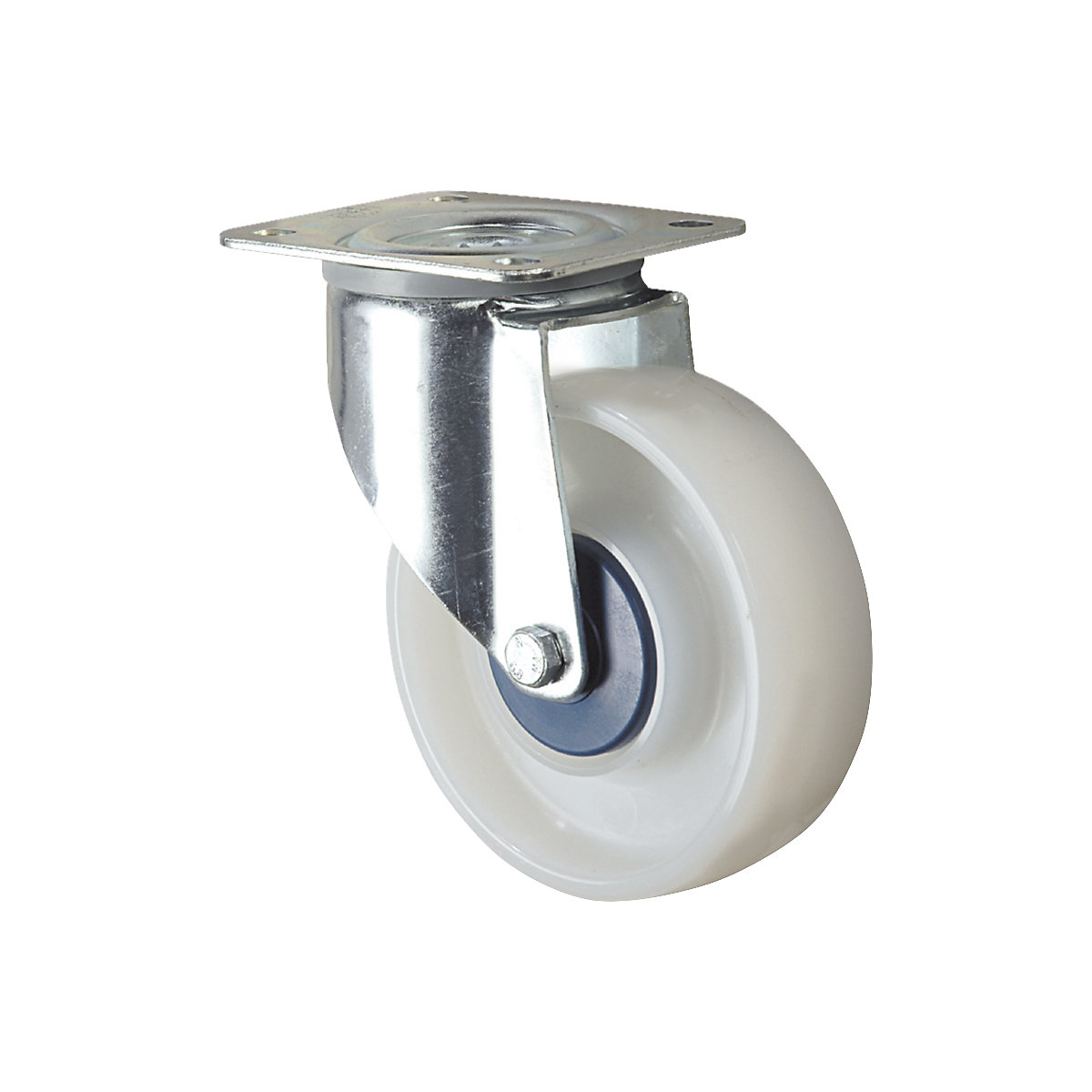 Polyamidové kolo, bílá barva – TENTE, Ø kola x šířka 100 x 36 mm, otočné kolo-4