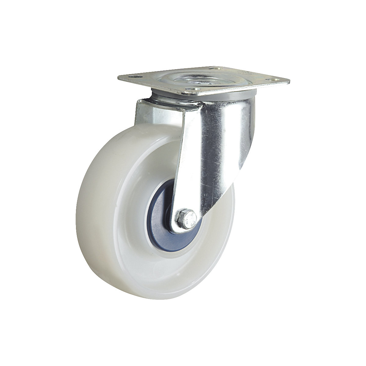 Polyamidové obruč, biele – TENTE, Ø x šírka kolesa 125 x 40 mm, otočné koliesko-3