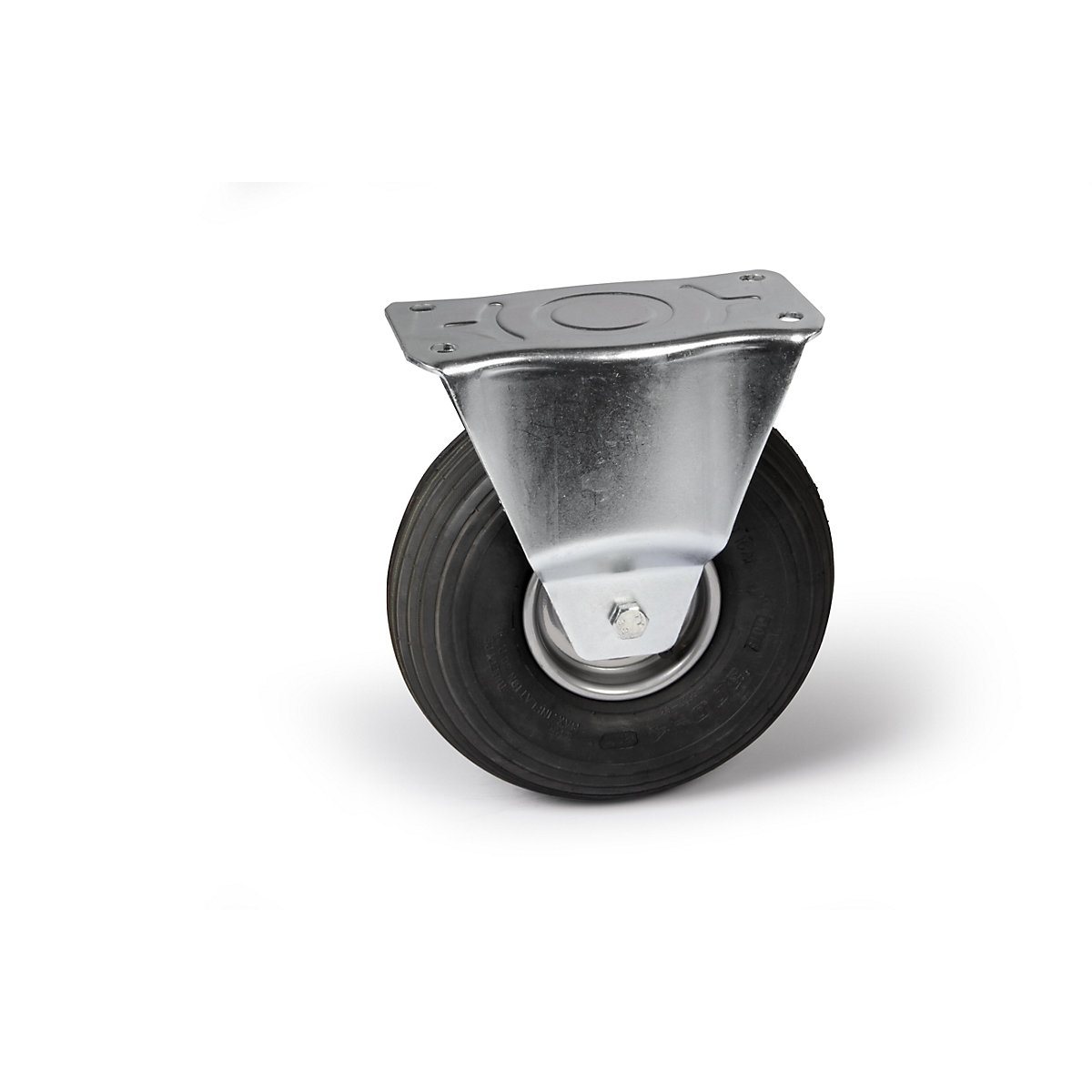 Pneumatika na disku z oceľového plechu, Ø x šírka kolesa 260 x 85 mm, profil pneumatiky drážka, pevné koliesko, s valčekovým ložiskom-4