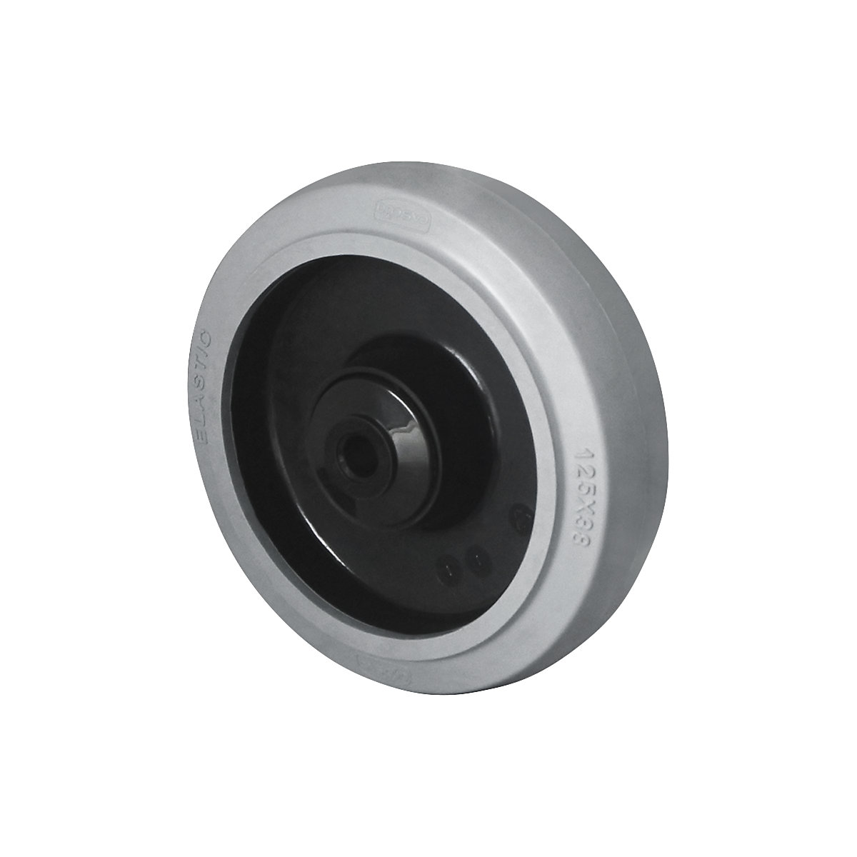 Elastična guma na PA naplatku, kuglični ležaj od nehrđajućeg čelika, Ø x širina kotača 200 x 50 mm-4