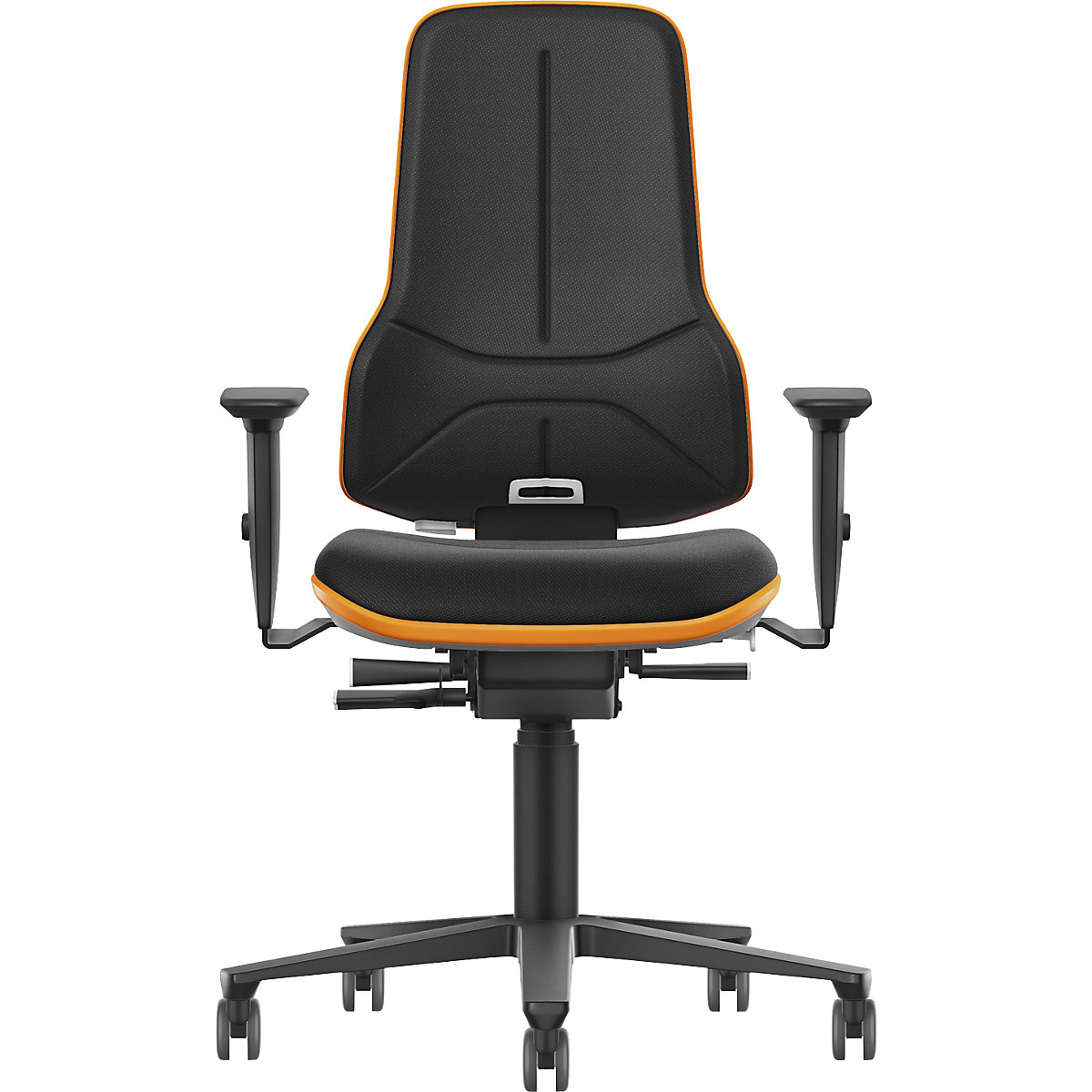 Krzesło robocze do dużych obciążeń NEON XXL, rolki – bimos (Zdjęcie produktu 2)-1