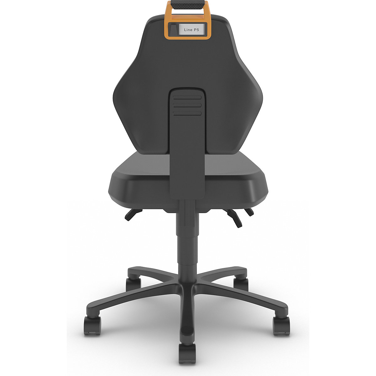 Obrotowe krzesło do pracy, czarne – eurokraft pro (Zdjęcie produktu 4)-3