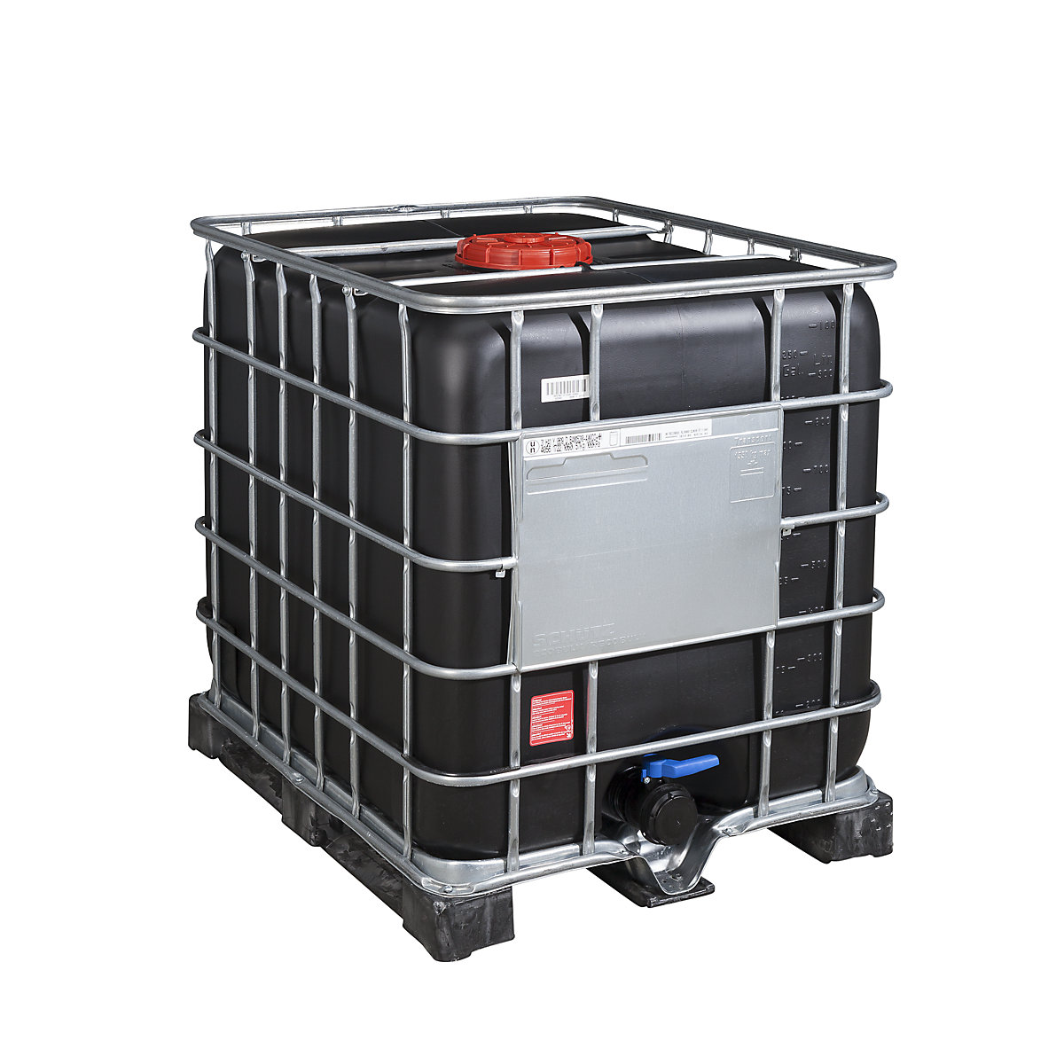 IBC kontejner RECOBULK s UV zaštitom i UN dozvolom, volumen 1000 l, od PE palete, nazivni promjer otvora 225 mm / nazivni promjer izlaza 80 mm-5