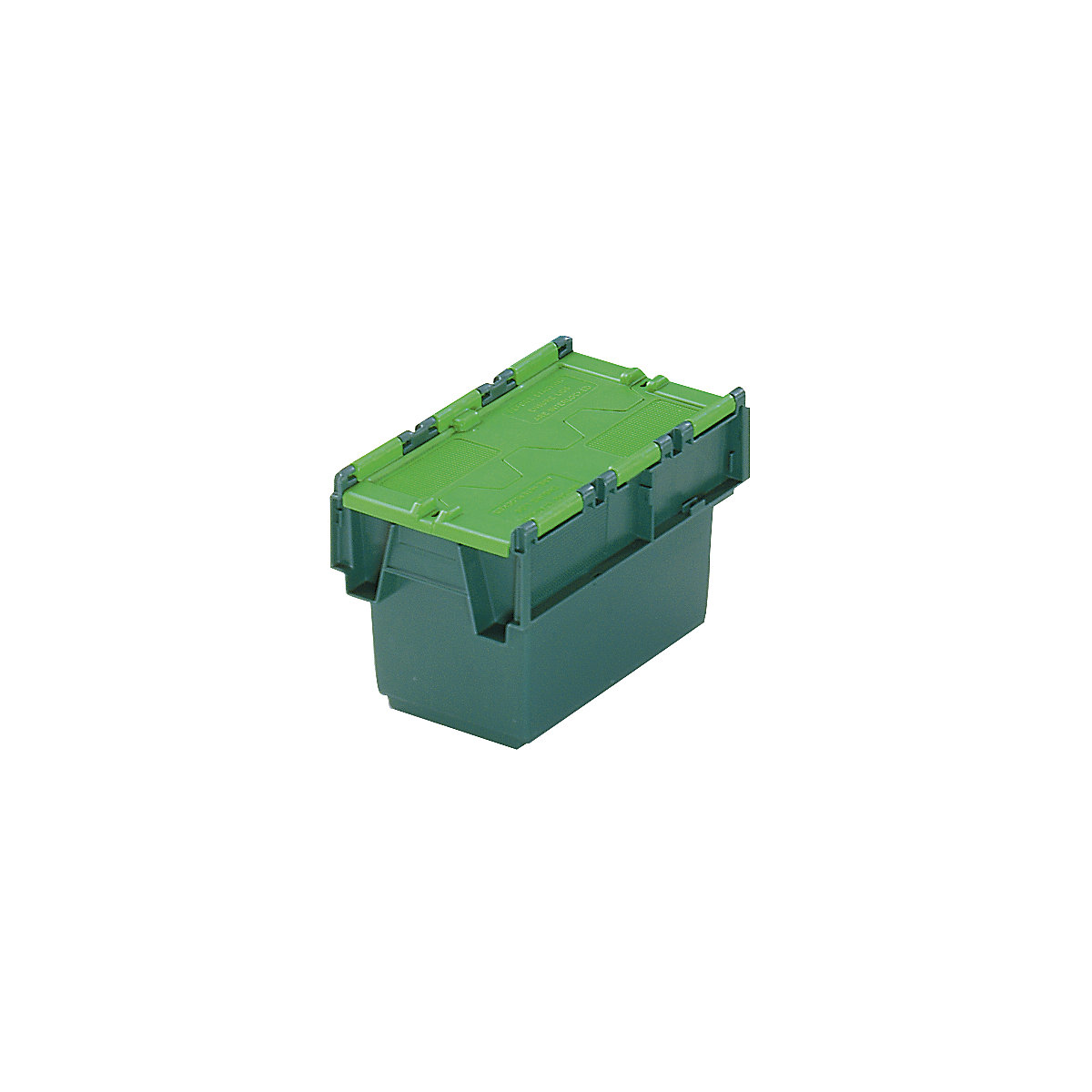 Spremnik za slaganje za višekratnu uporabu s preklopnim poklopcem, volumen 6 litara, DxŠxV 300 x 200 x 200 mm, u zelenoj boji