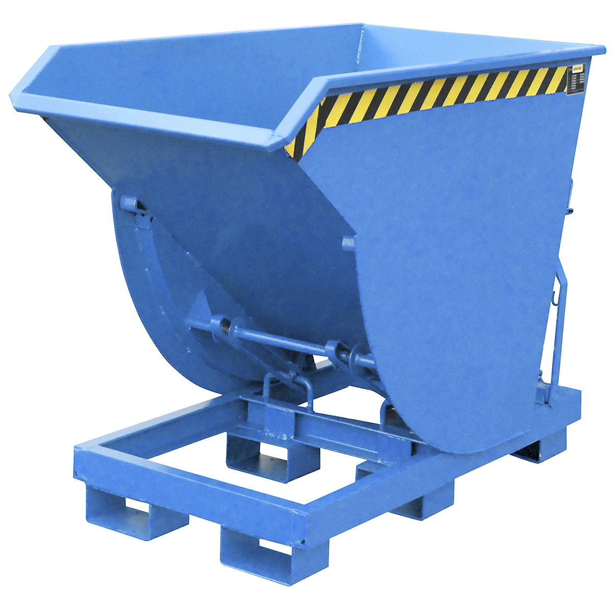 Nagibni spremnik, uska izvedba – eurokraft pro, volumen 1,0 m³, nosivost 3000 kg, u plavoj boji RAL 5012-11