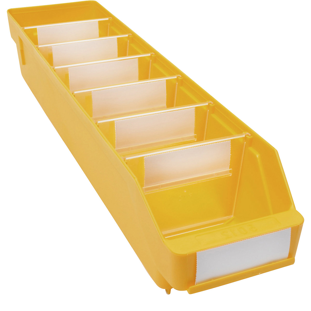 Kutija za regale od polipropilena otpornog na udarce – STEMO, u žutoj boji, DxŠxV 500 x 118 x 95 mm, pak. 30 kom.-19