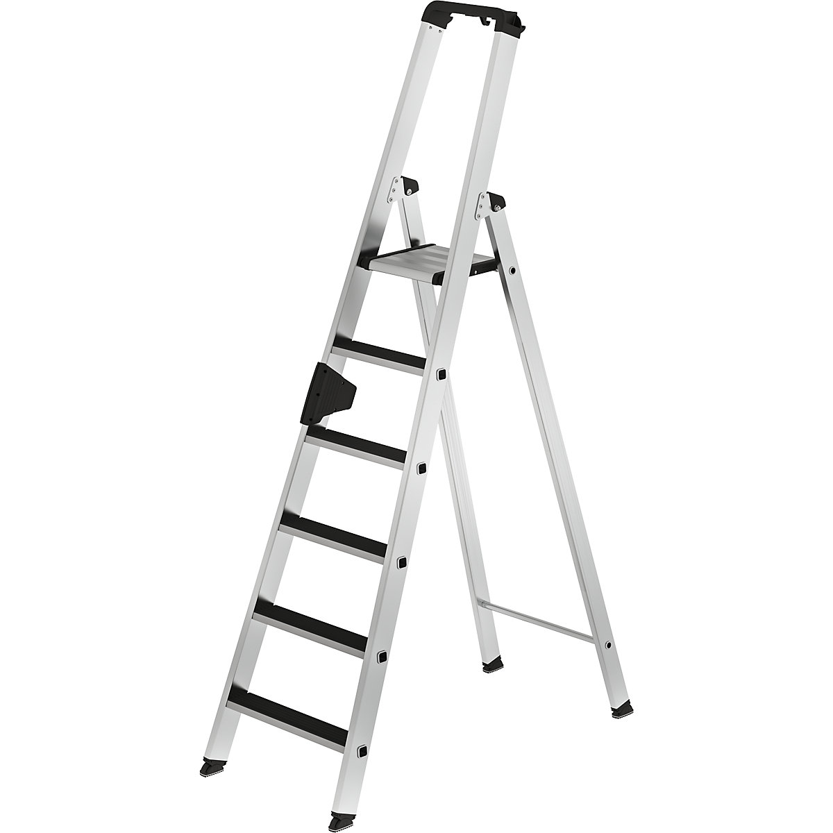 CLIP-STEP lépcsőfokos állólétra – MUNK, egyoldalas kivitel, bordázott, 6 lépcsőfok-12