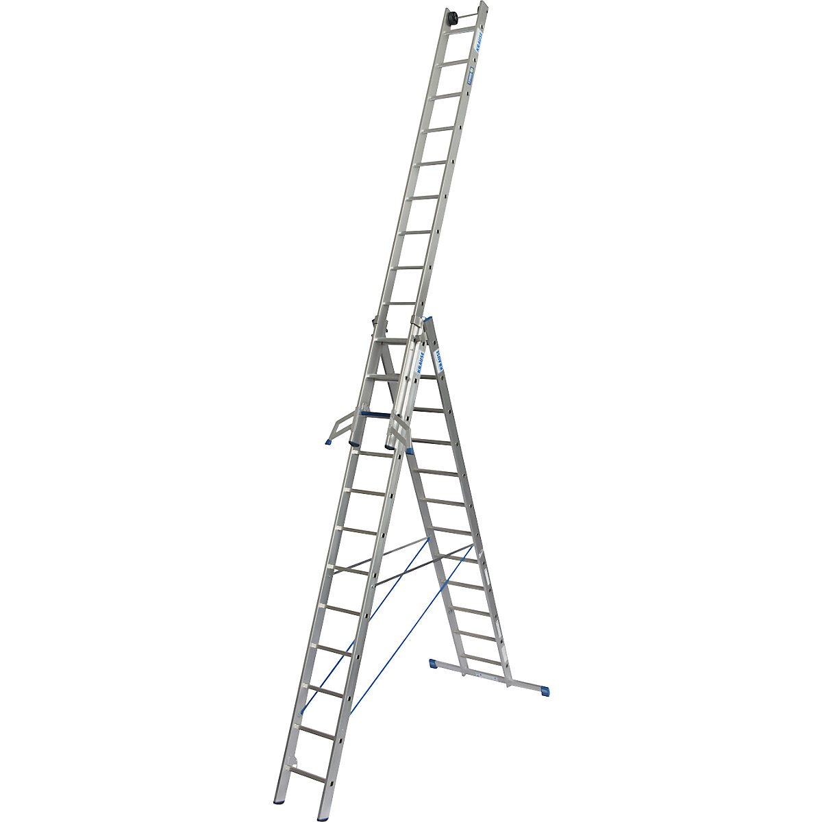 Professionele multifunctionele ladder STABILO + S – KRAUSE, 3-delig, combinatie treden/sporten, 3 x 12 treden/sporten-19