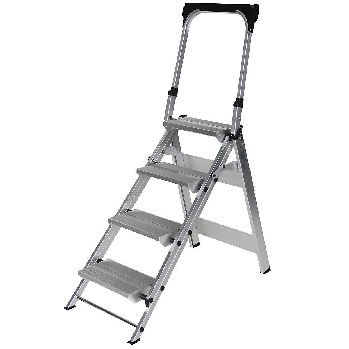 Aluminium inklapbare trap – MUNK, met veiligheidsbeugel, 4 treden-6