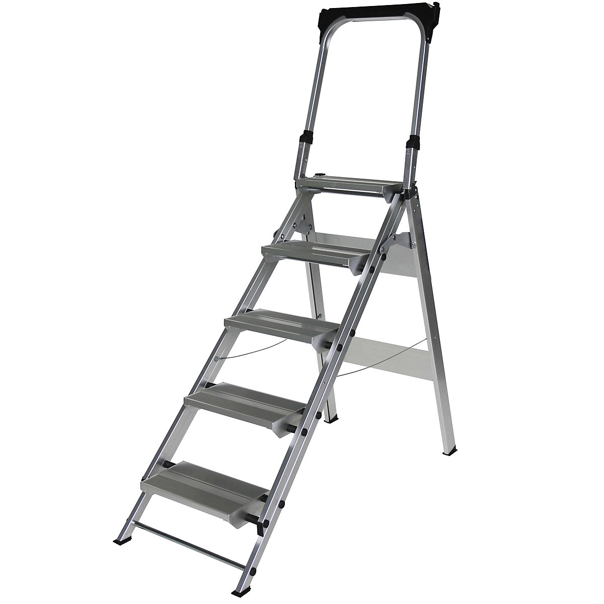 Aluminium inklapbare trap – MUNK, met veiligheidsbeugel, 5 treden-4