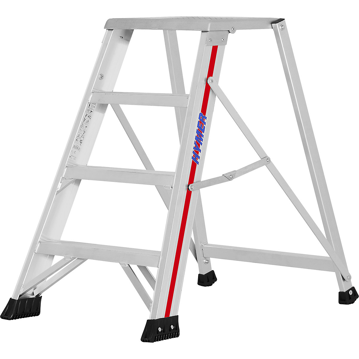 Inklapbaar aluminium trapje – HYMER, eenzijdig oploopbaar, met 4 treden, standhoogte 840 mm-2