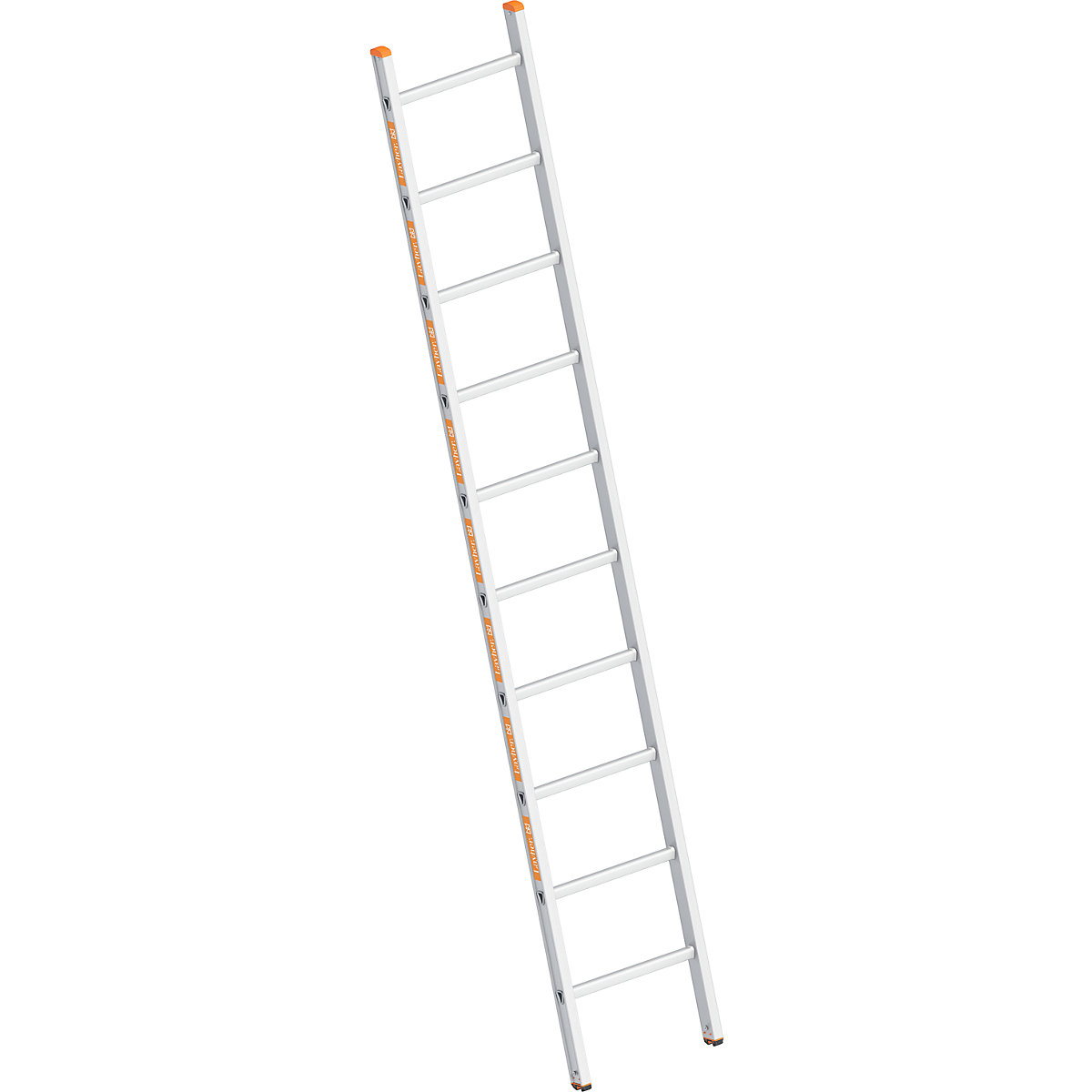 Aluminium lean to ladder – Layher, with rungs, width 450 mm, 10 rungs-4