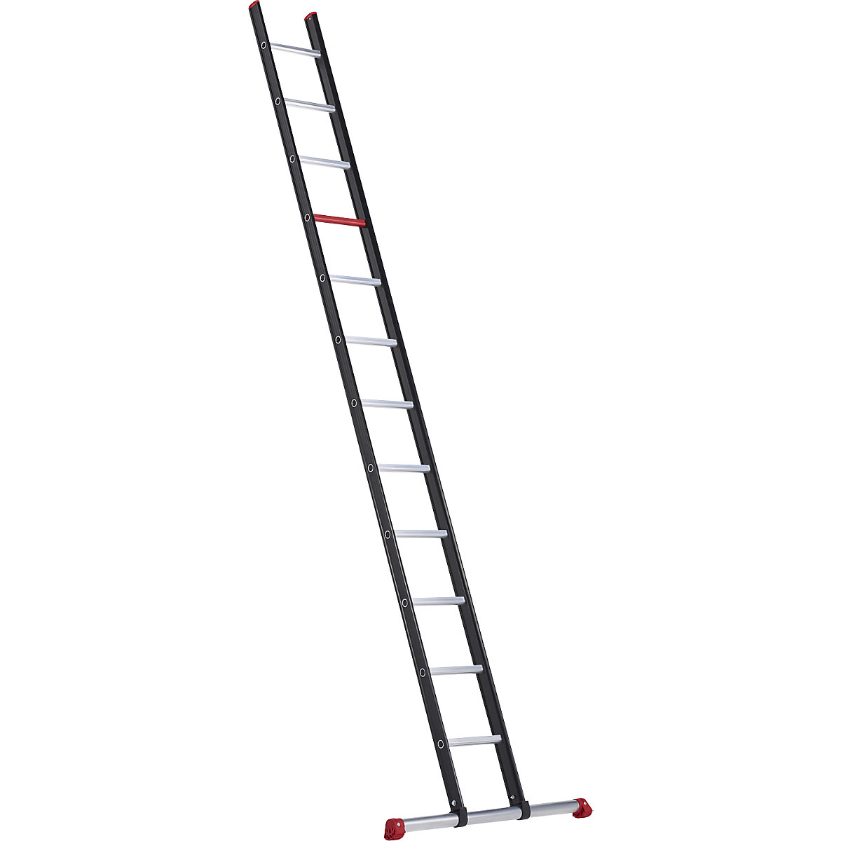 Aluminium lean to ladder – Altrex, with rungs, black, 12 rungs-7