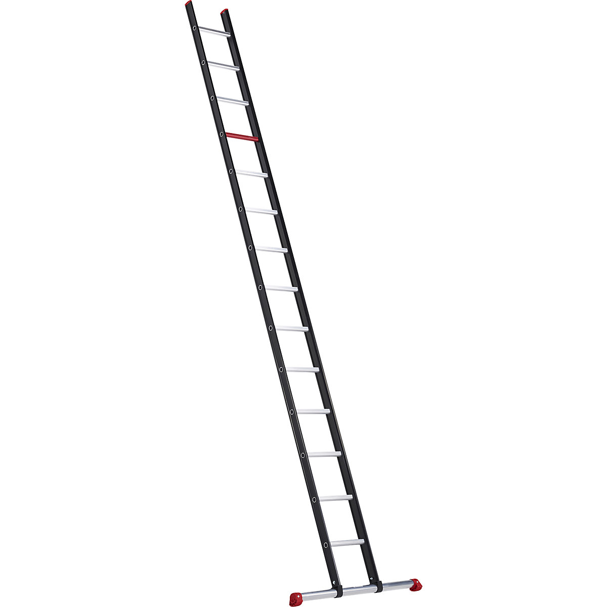 Altrex – Aluminium lean to ladder, with rungs, black, 14 rungs