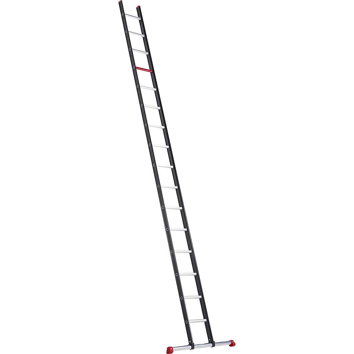 Altrex – Aluminium lean to ladder, with rungs, black, 16 rungs