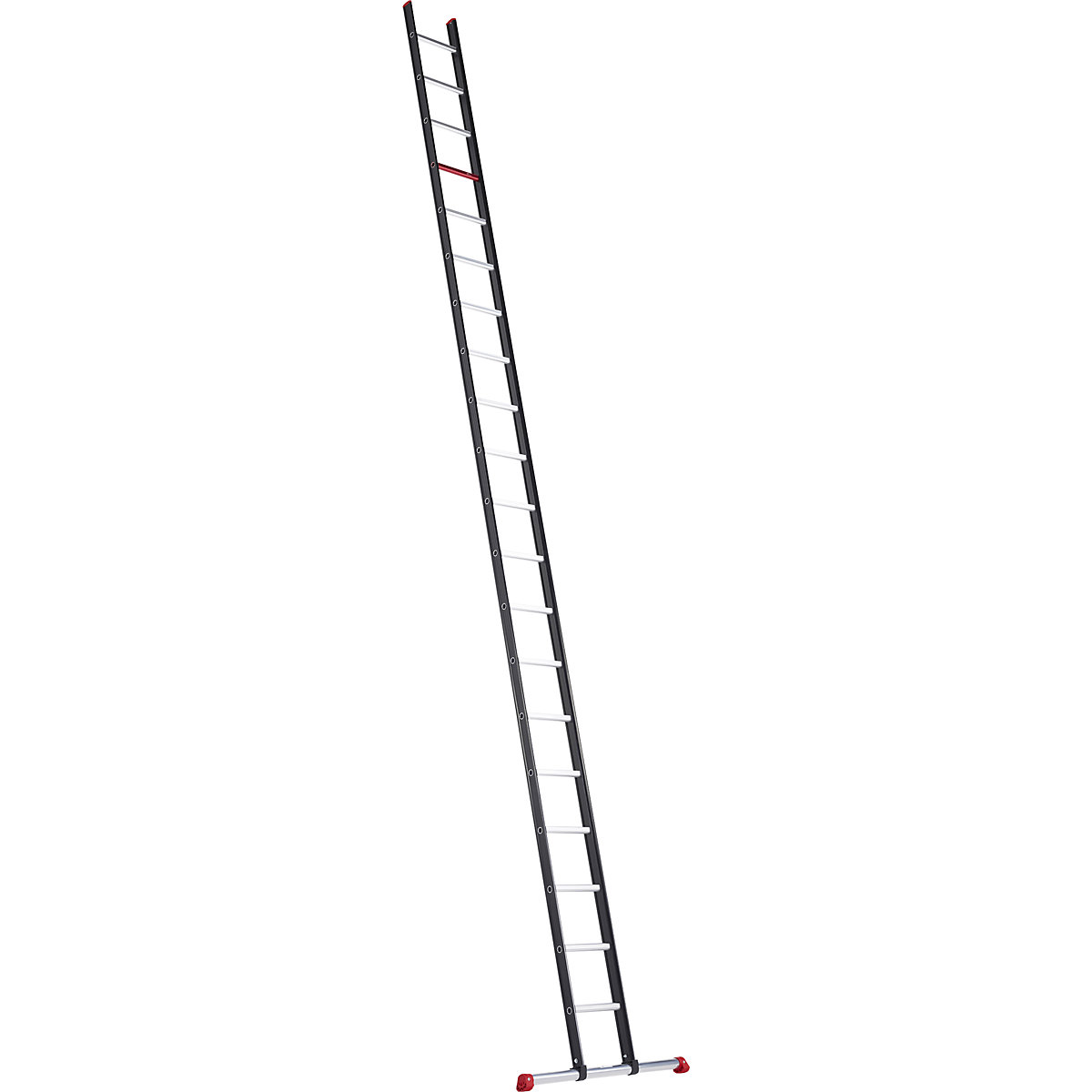 Aluminium lean to ladder – Altrex, with rungs, black, 20 rungs-4