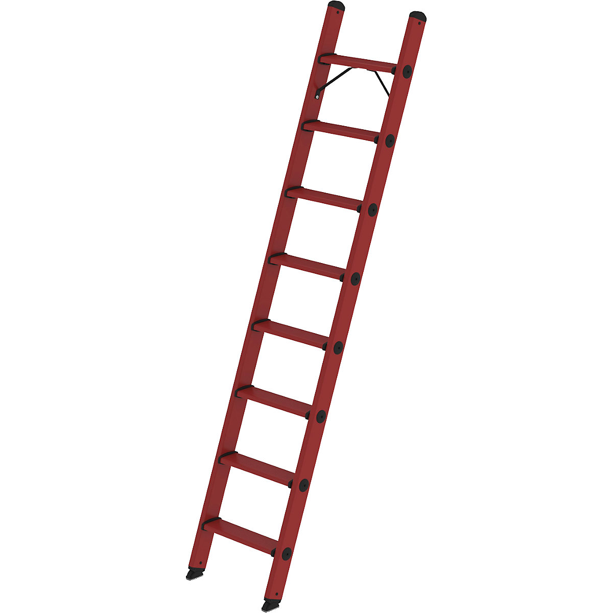 GRP lean-to step ladder – MUNK, width 370 mm, 8 steps-1