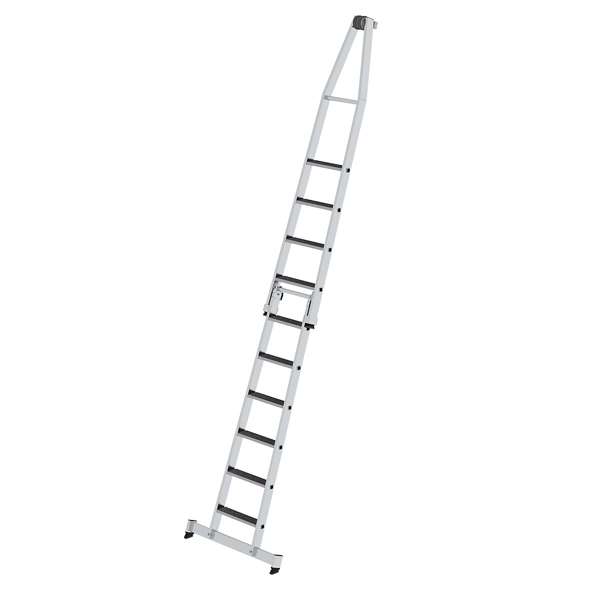 Glass cleaner step ladder – MUNK, with tread cover, 2 parts, 10 steps-11