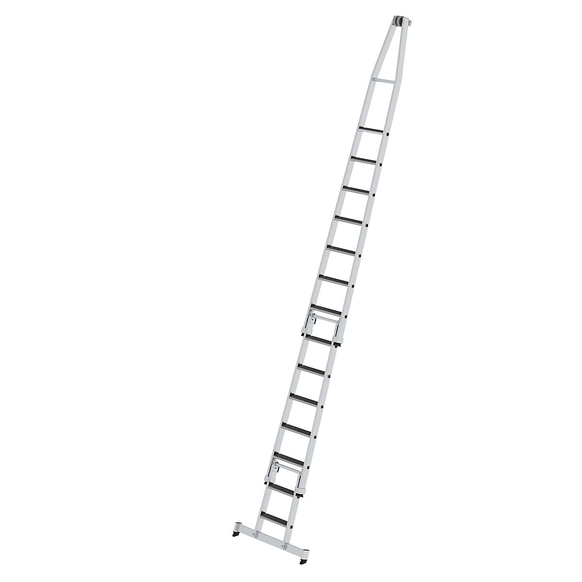 Glass cleaner step ladder – MUNK, with tread cover, 3 parts, 14 steps-5