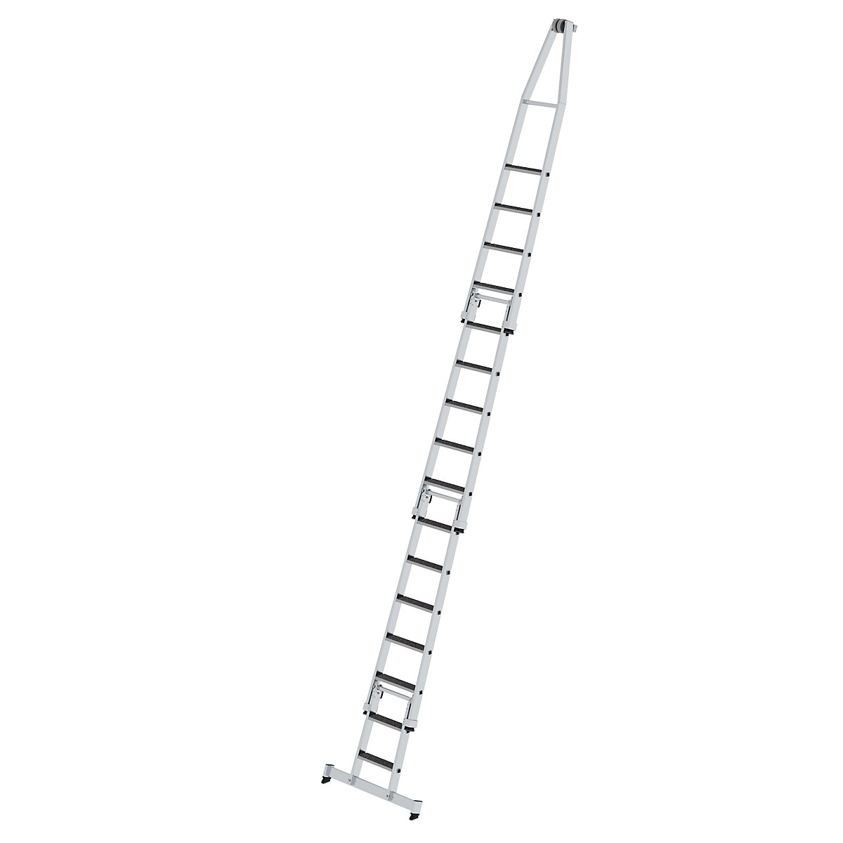 Glass cleaner step ladder – MUNK, with tread cover, 4 parts, 16 steps-10