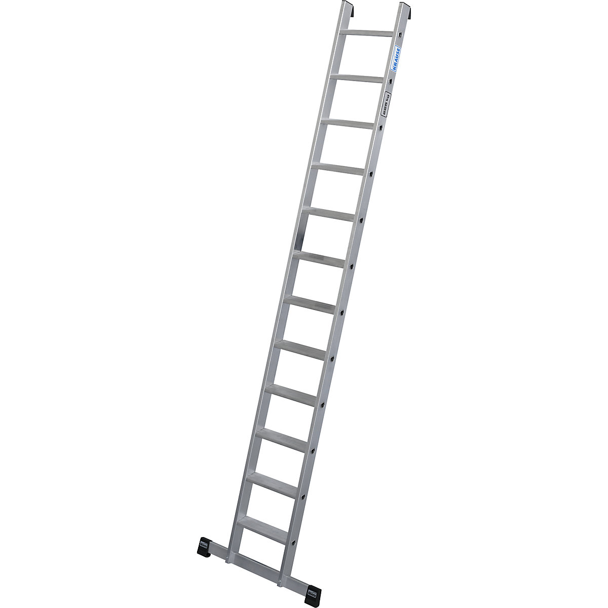 Heavy duty lean to ladder – KRAUSE, 80 mm aluminium steps, up to 225 kg, 12 steps-4