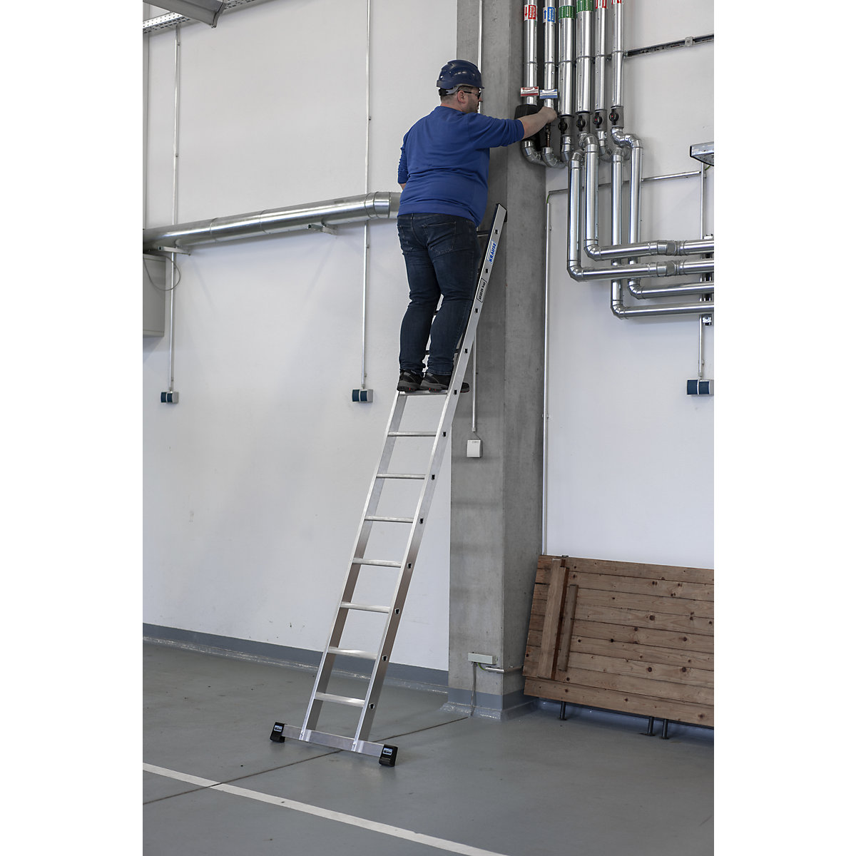 Heavy duty lean to ladder – KRAUSE (Product illustration 12)-11