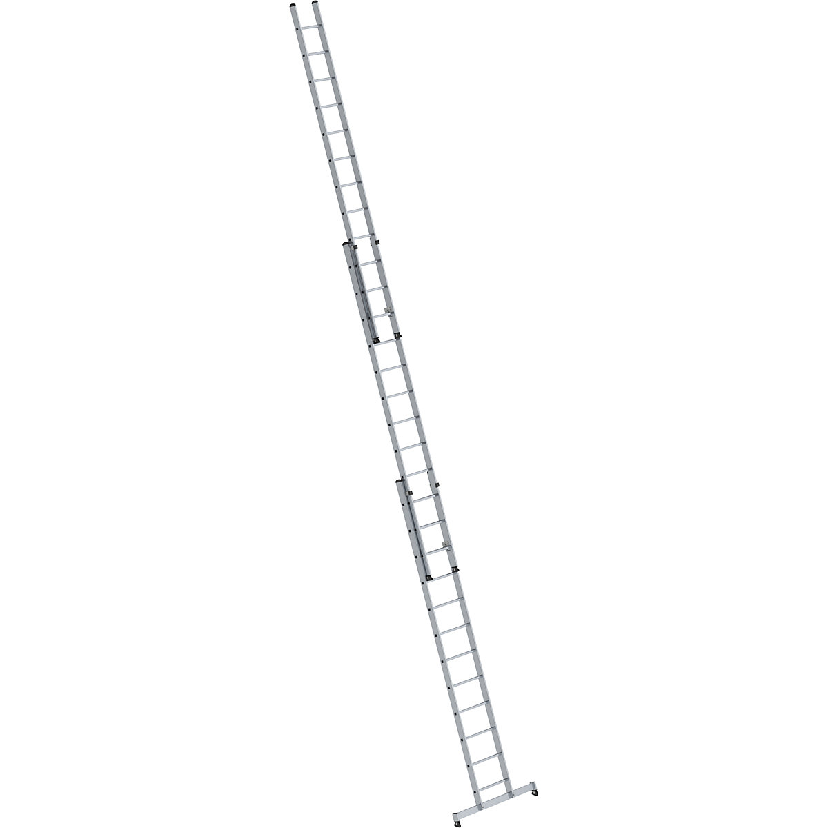 Height adjustable lean-to ladder – MUNK: extension ladder, 2-part