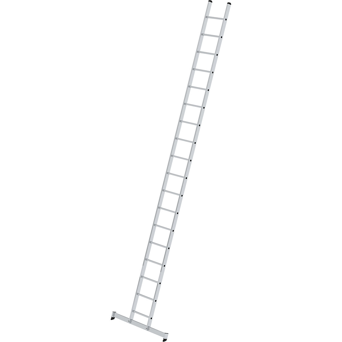 Lean to ladder with rungs – MUNK, professional version, width 420 mm, 18 rungs, with nivello® support-9
