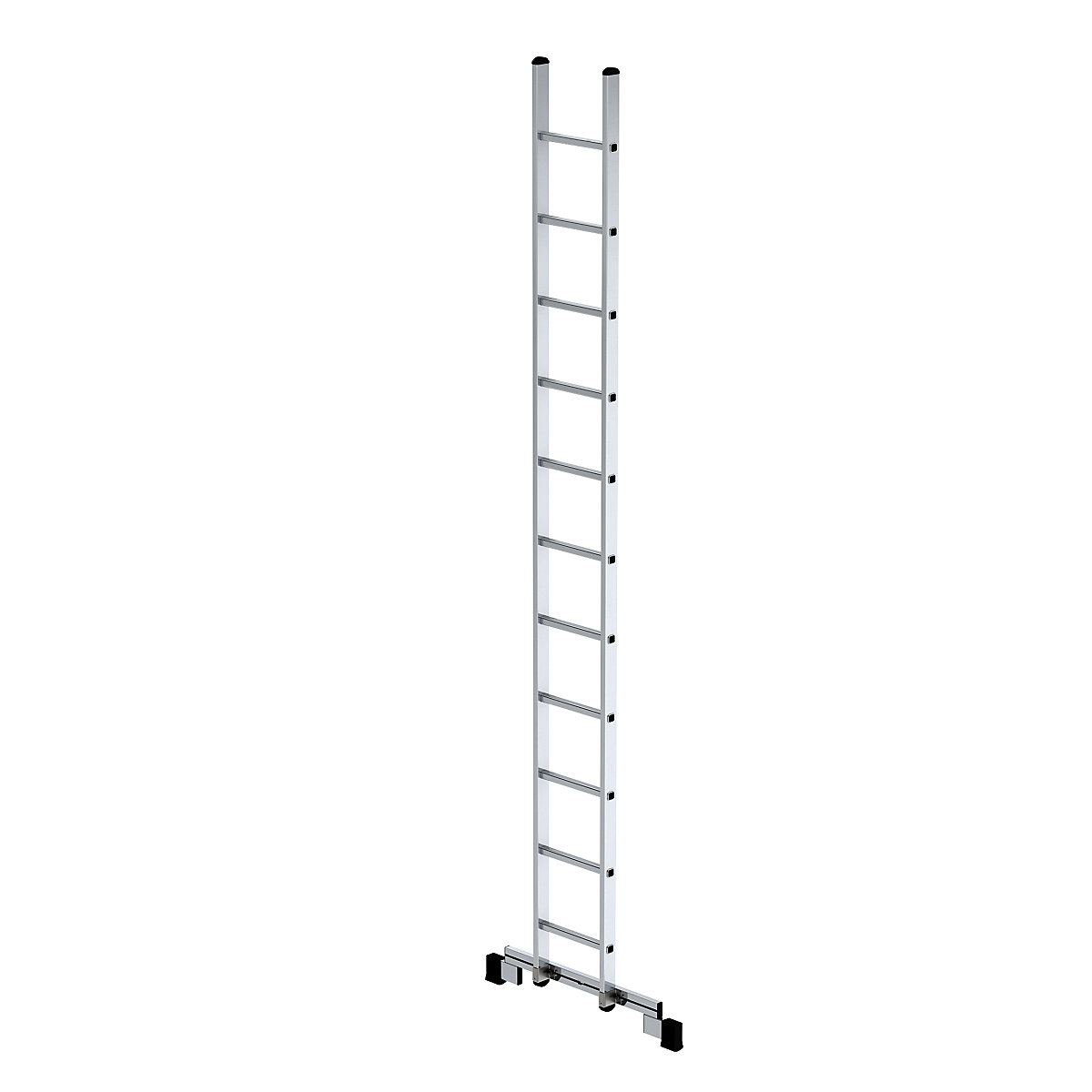 Lean to ladder with rungs – MUNK, width 350 mm, rail 58 x 25 mm, 11 rungs, with support-6