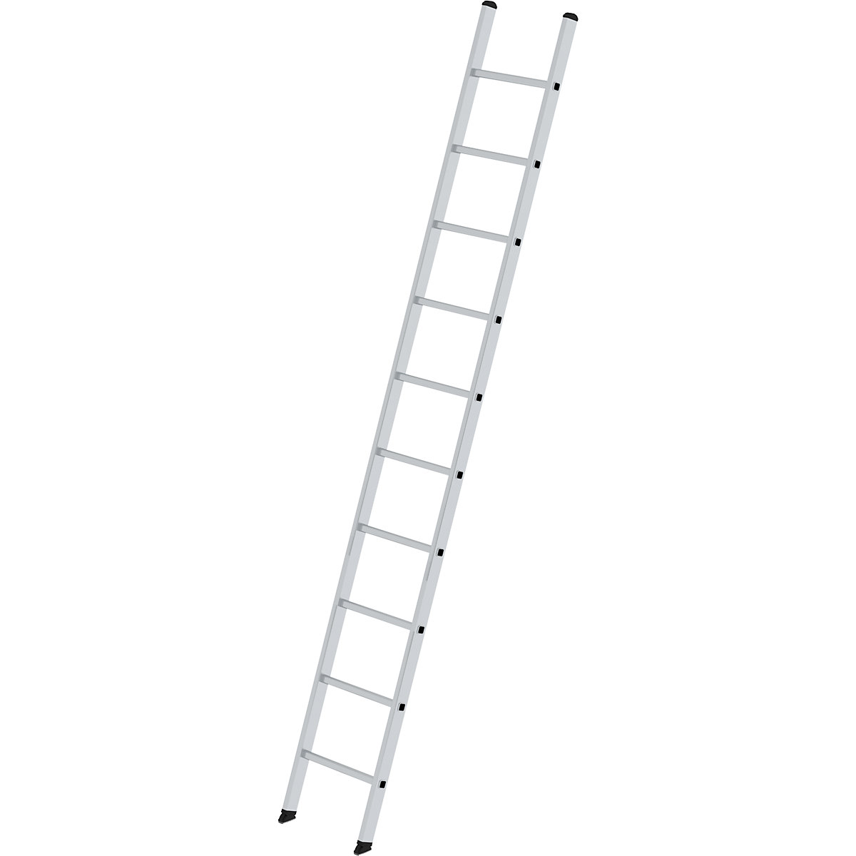 Lean to ladder with rungs – MUNK, professional version, width 420 mm, 10 rungs, rail 58 x 25 mm-5