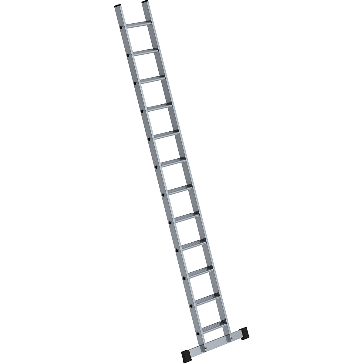 Lean to ladder with steps – MUNK, width 350 mm, 12 steps, with nivello® support-7