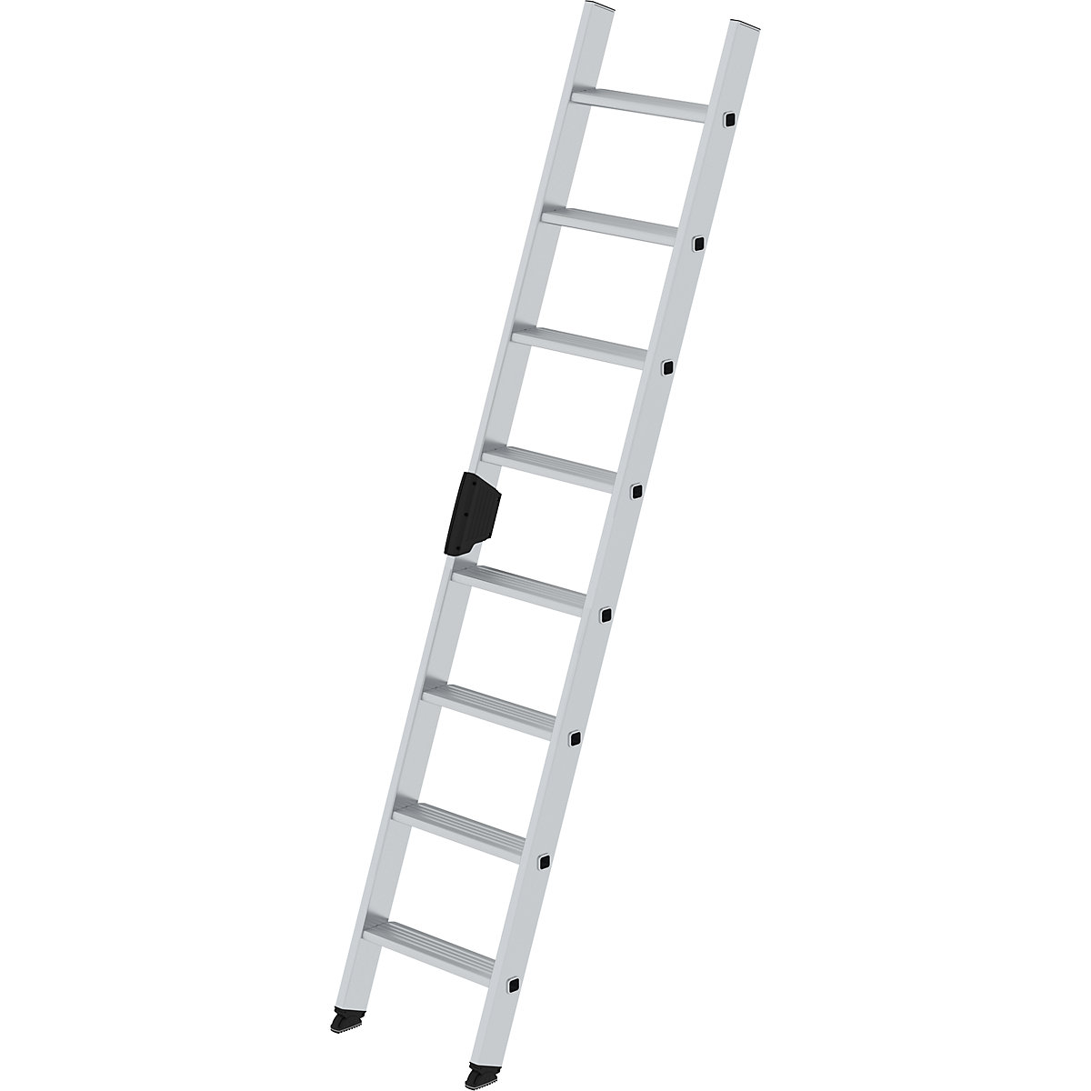 Lean to ladder with steps – MUNK, professional version, width 420 mm, 8 steps, rail 58 x 25 mm-9
