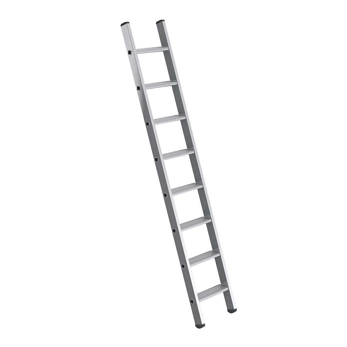 Lean to ladder with steps – MUNK, width 350 mm, 8 steps, rail 58 x 25 mm-8